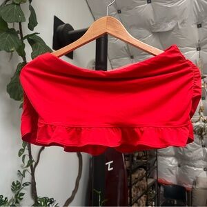 Athleta Vibrant Red Ruffle swim bottoms